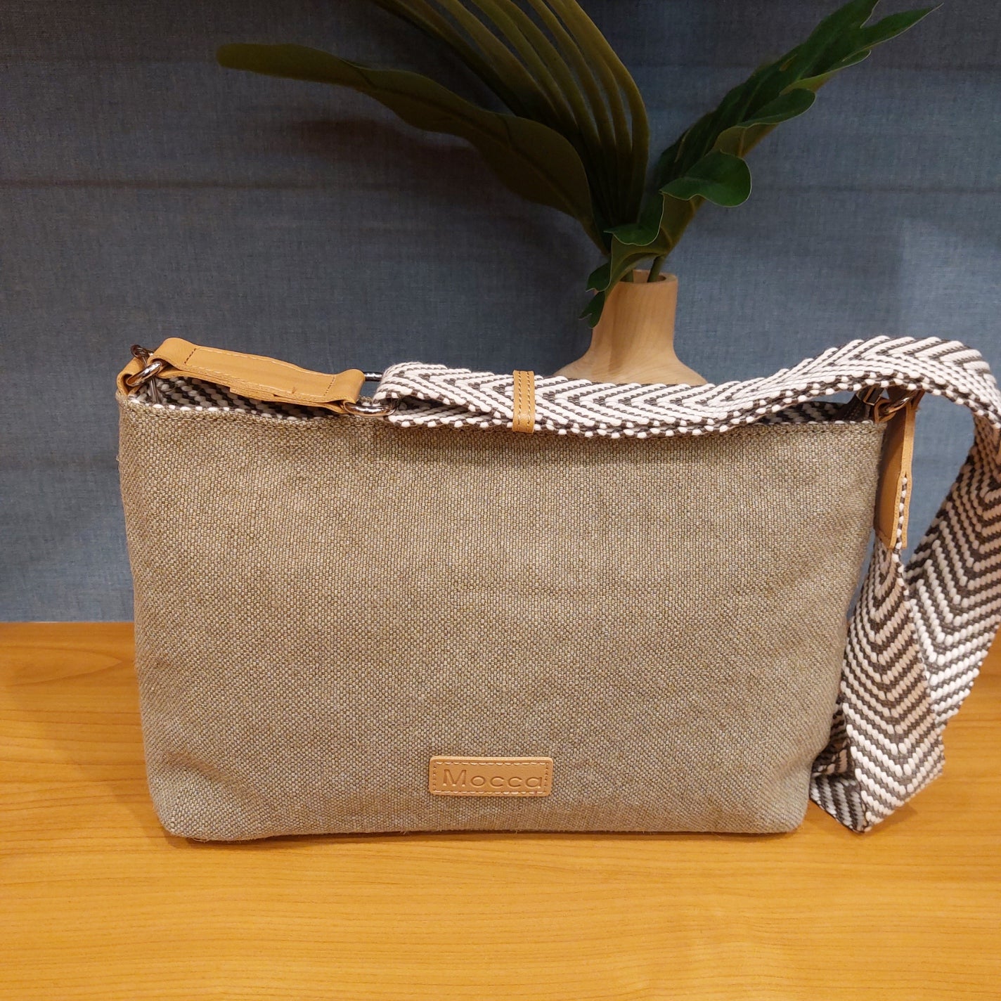 Zomerhandtas stof Mocca