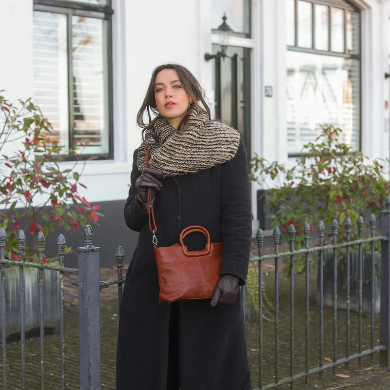 Handtas leder Bear Design