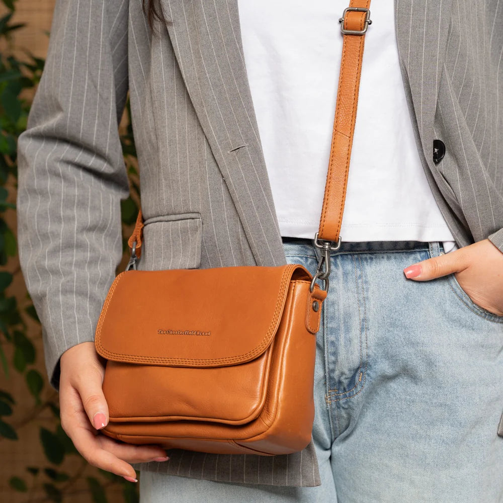 Crossbody tas leder Miloa