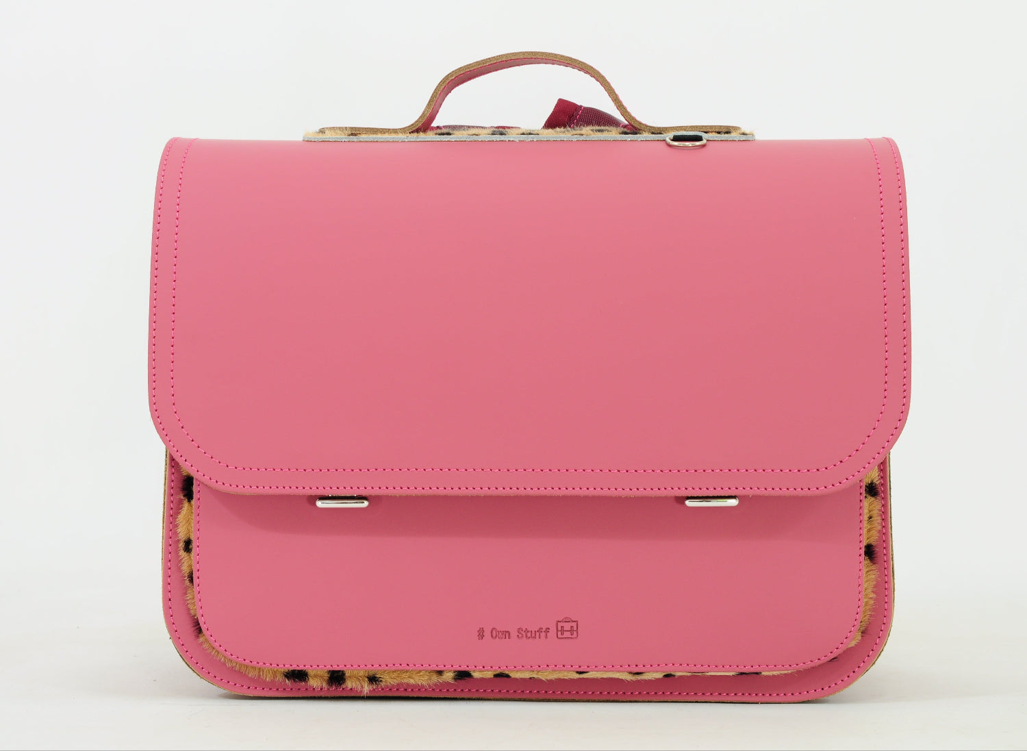 Boekentas Own Stuff lagere school OS.047 Antiek Pink Leopard