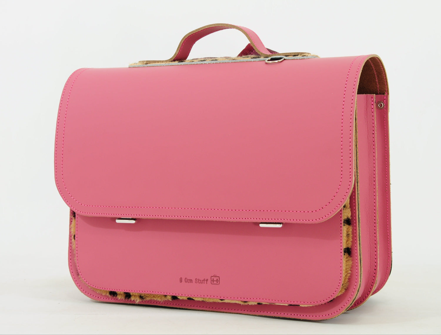 Boekentas Own Stuff lagere school OS.047 Antiek Pink Leopard