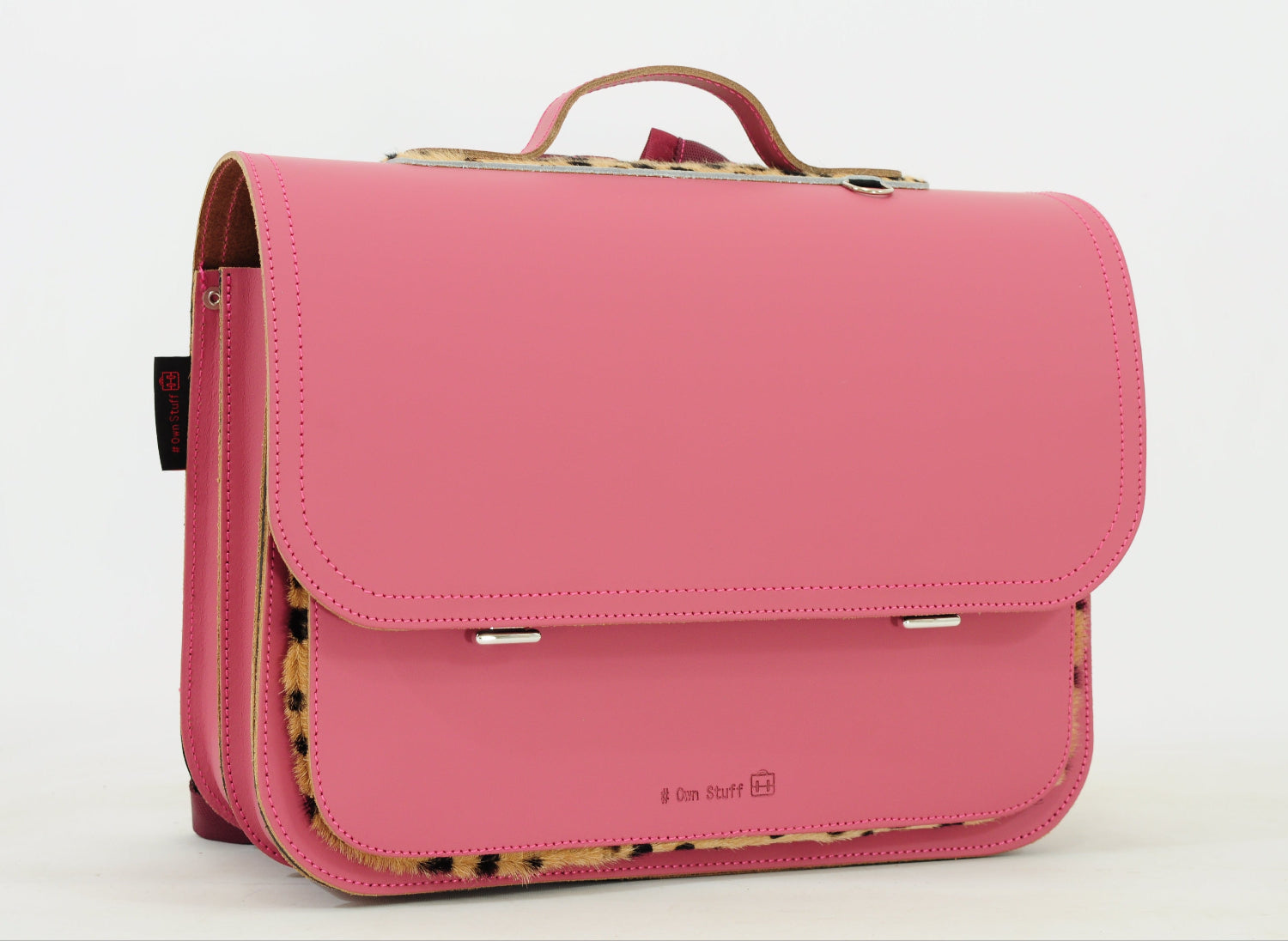 Boekentas Own Stuff lagere school OS.047 Antiek Pink Leopard