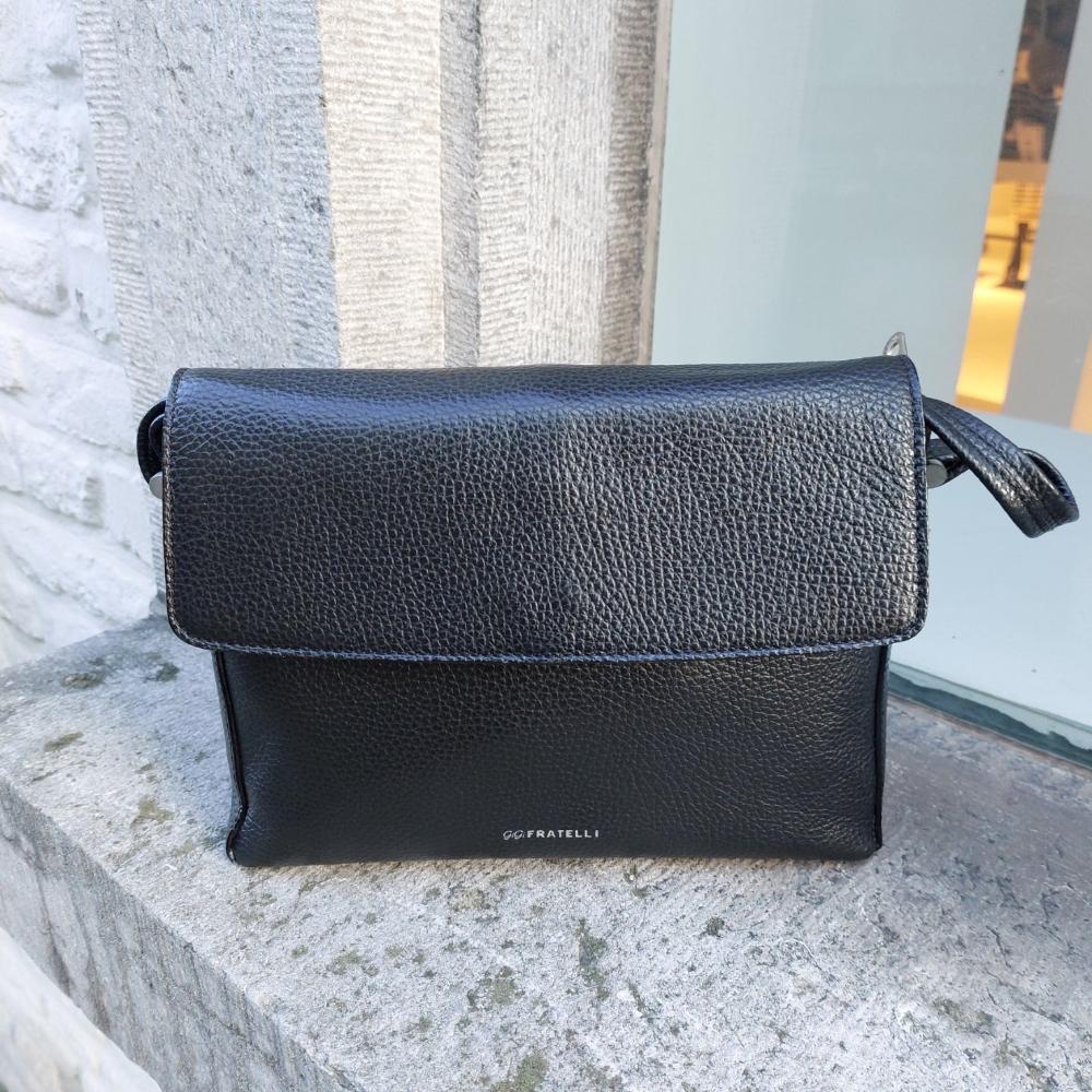 Handtas leder zwart ROM0125 Gigi Fratelli