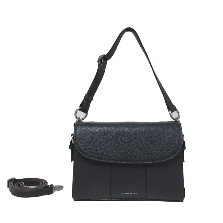 Blauwe lederen tas ROM0184