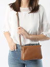 ETRIER Tradition crossbody tas van rundleer met drie compartimenten