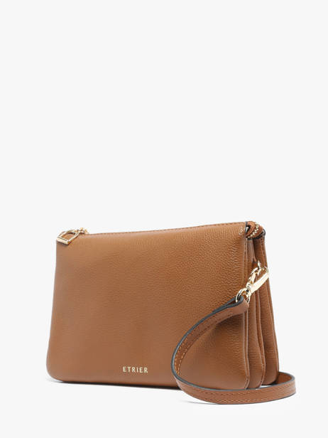 ETRIER Tradition crossbody tas van rundleer met drie compartimenten