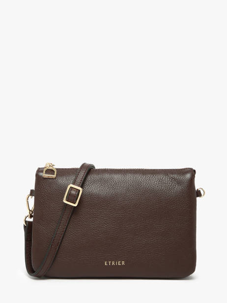 ETRIER Tradition crossbody tas van rundleer met drie compartimenten