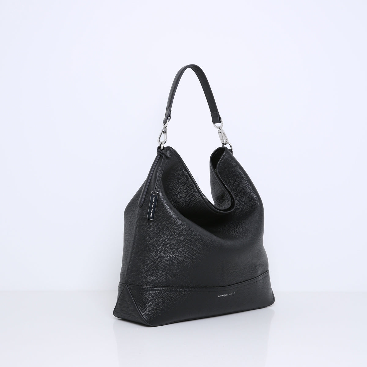 Handtas leder zwart