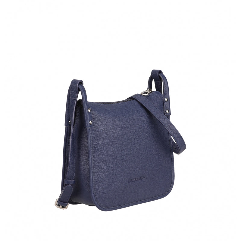 Handtas leder Rosalia blauw