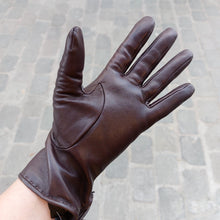 Afbeelding in Gallery-weergave laden, Handschoenen DAMES leder met cachemire bruin
