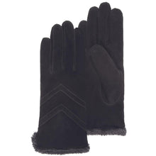 Afbeelding in Gallery-weergave laden, Handschoenen DAMES leder micro-nepbont zwart
