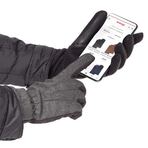 Handschoenen HEREN visgraat met Smarttouch