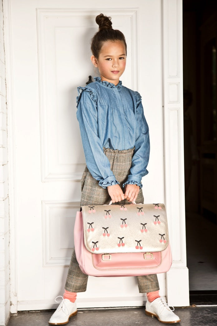 Jeune Premier Boekentas MIDI Cherry Pompons