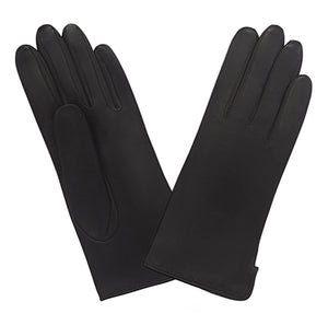 Handschoenen DAMES leder met cachemire bruin